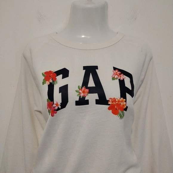 Gap - Floral Logo CrewNeck Sweater French Terry - Picture 3 of 13